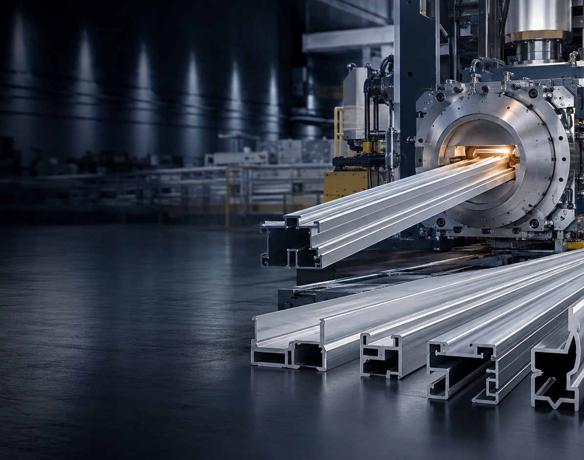 Aluminiumprofile in moderner Extrusionsfertigung